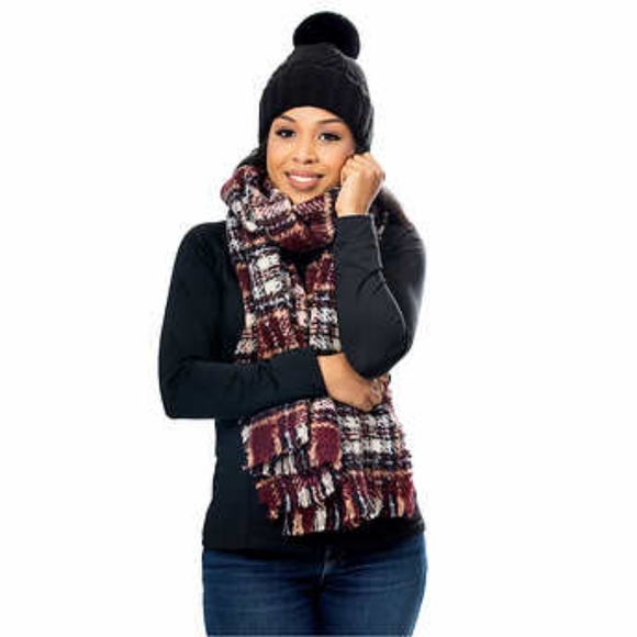Emanuel Geraldo Ladies' Scarf and Beanie Set - Picture 4 of 5